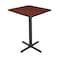 Cain Cain Cafe Tables, 30 W, 30 L, 42 H, Wood, Metal Top, Cherry TCB3030CH - alternate 1